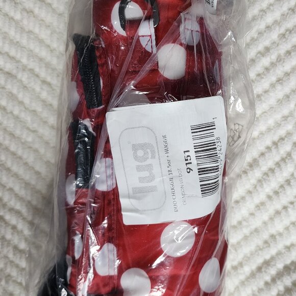 Lug Chuggie 18.5oz and Huggie Crossbody Bag Set - Crimson Large Dot - Picture 5 of 6